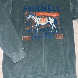 Fairwell Festival Graphic Women’s Crew Neck- Green